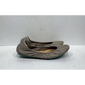 Tieks by Gavrieli Womens Taupe Leather Ballet Flats Foldabale Comfort Shoes Sz 9